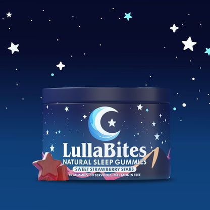 LullaBites Natural Gummies - 30 Servings -Sweet Strawberry Stars